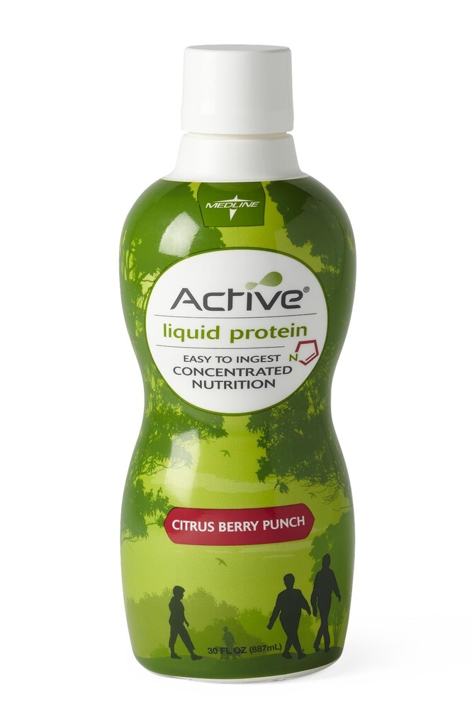 Medline Active Liquid Protein, Citrus Berry Punch, 30- oz, 15- g Protein (opakowanie po 4)