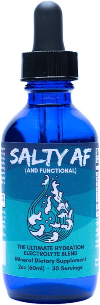 Eidon jonowe minerały słone i funkcjonalne - Niesłodzone płynne elektrolity krople do wody, Ultimate Hydration Supplement, Electrolytes Drink Mix with No Sugar, Non GMO - 2 oz