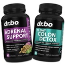 DR. BO Assistance & Colon Cleanse Supplements - Suplement do Zmęczenia nadnerczy z Ashwagandha & L Tyrosine - 15 Day Instinal Cleanse Pills for Bovel Movel Movement Support & Gut Stomach Cleansing