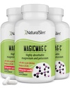 MagicMag C by NaturalSlim, Magnezu Cytrate with Potasu for Muscle Relaxation, Sleep Quality, Nerve Function & Electrolyte Support, Daily Magnezu Suplement dla mężczyzn i kobiet, 100 kapsułki 3pk