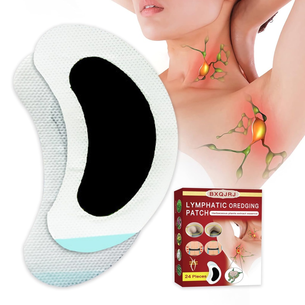 24Pcs / Box Herbal Lymph Nodes Patch, Lymphatic Dreaming Patch / Patches, Herbal Lymphatic Dreaming Care Patch, Neck Lymph Nodes Patch, Lymphatic Masage for Men and Women