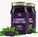 Zielony Jay Gourmet Elderberry Tonic - All Natural Elderberry Syrup - Elderberry immunologiczne wsparcie dla dzieci i dorosłych - Potężny Elderberry & Honey Blend - Sambucus Elderberry Syrup - 2 x 22 Ounces