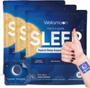 Wellamoon Original Sleep Patches dla dorosłych Dodatkowa siła 124; Sen Patch z Melatonin & Valerian 124; Skin- Friendly & Cruelty- Free 124; Długotrwały komfort nocy dla mężczyzn i kobiet 124; Opakowanie z 3 x 28 Łaty