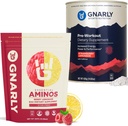 Gnally Nutrition Gnally Precuting Truskawka Lemoniada (14.82oz) Aminos Berry Lemonade Kofeina wolna (10.58oz)