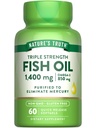 Nature 's Truth Triple Strength Fish Oil 1400 mg Next 124; 850 mg Omega-3 Next 124; 60 Softgels Next 124; Non- GMO & Gluten Free