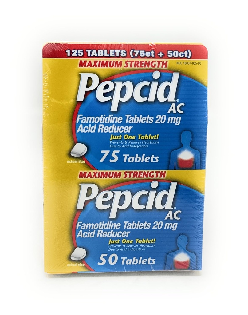 Pepcide AC Acid Reducer Maksymalna wytrzymałość - 125 tabletek