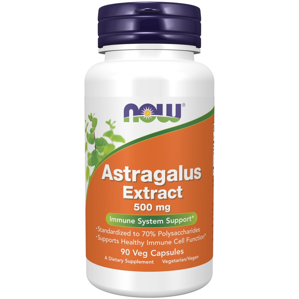 Teraz żywność suplementy wsparcia immunologicznego, ekstrakt Astragalus 500 mg (Standaryzowane do 70% Polisacharydów), 90 Kapsułki Veg