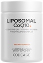 Codeage Liposomal CoQ10 Suplement - 125 mg Koenzym Q10 z Witaminą E Isomers Tocoferole - 2-Miesiące Dostawy - 1 Kapsułka na Podawanie - Liposomal Dostawa - Wegan, Non-GMO, Gluten- Free - 60 Kapsułki
