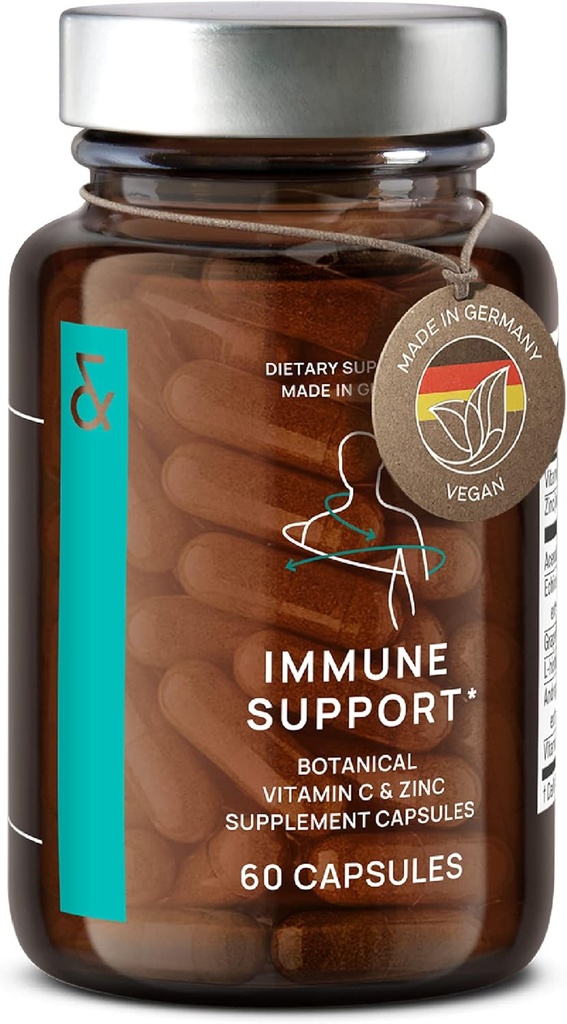 Nr 7 Suplement do wsparcia immunologicznego - Immunitet Boost z Echinacea - Naturalna witamina C z Acerola - Cynk - Androphis - Wyciąg z nasion grejpfruta - Vegan Immune System Vitamins Complex - 60 Kapsułki