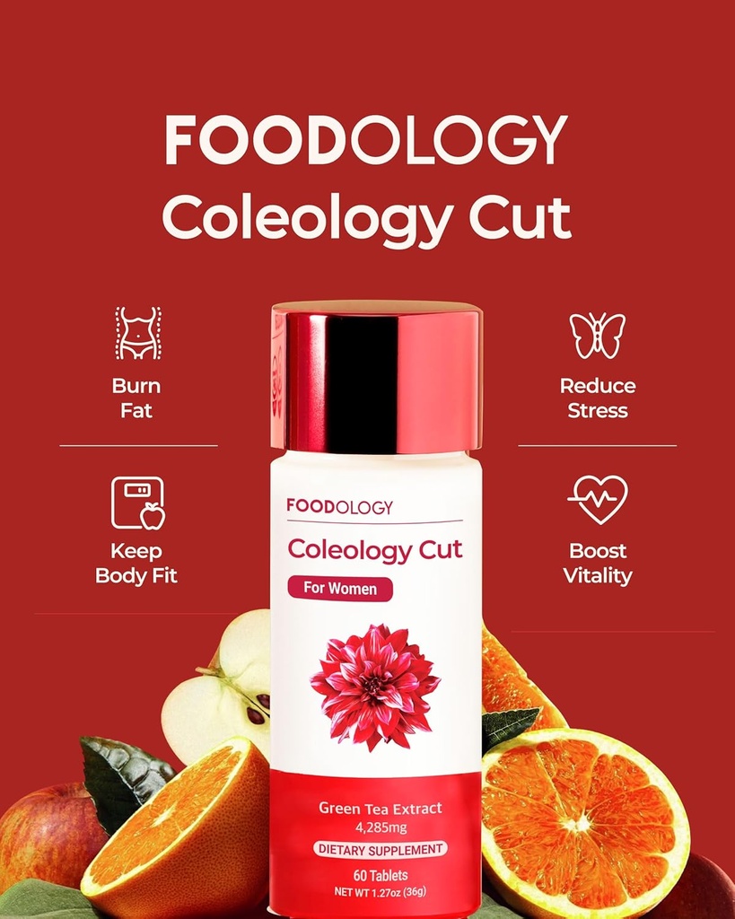 FOODOLOGY Coleology Cut (Opakowanie 1- 60 tabletek, 30 dni) - Green Tea Extract. Witaminy i minerały.