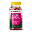 Spring Valley Dodatkowa siła włosów, skóry i paznokci suplement diety 120ct 5000 µg