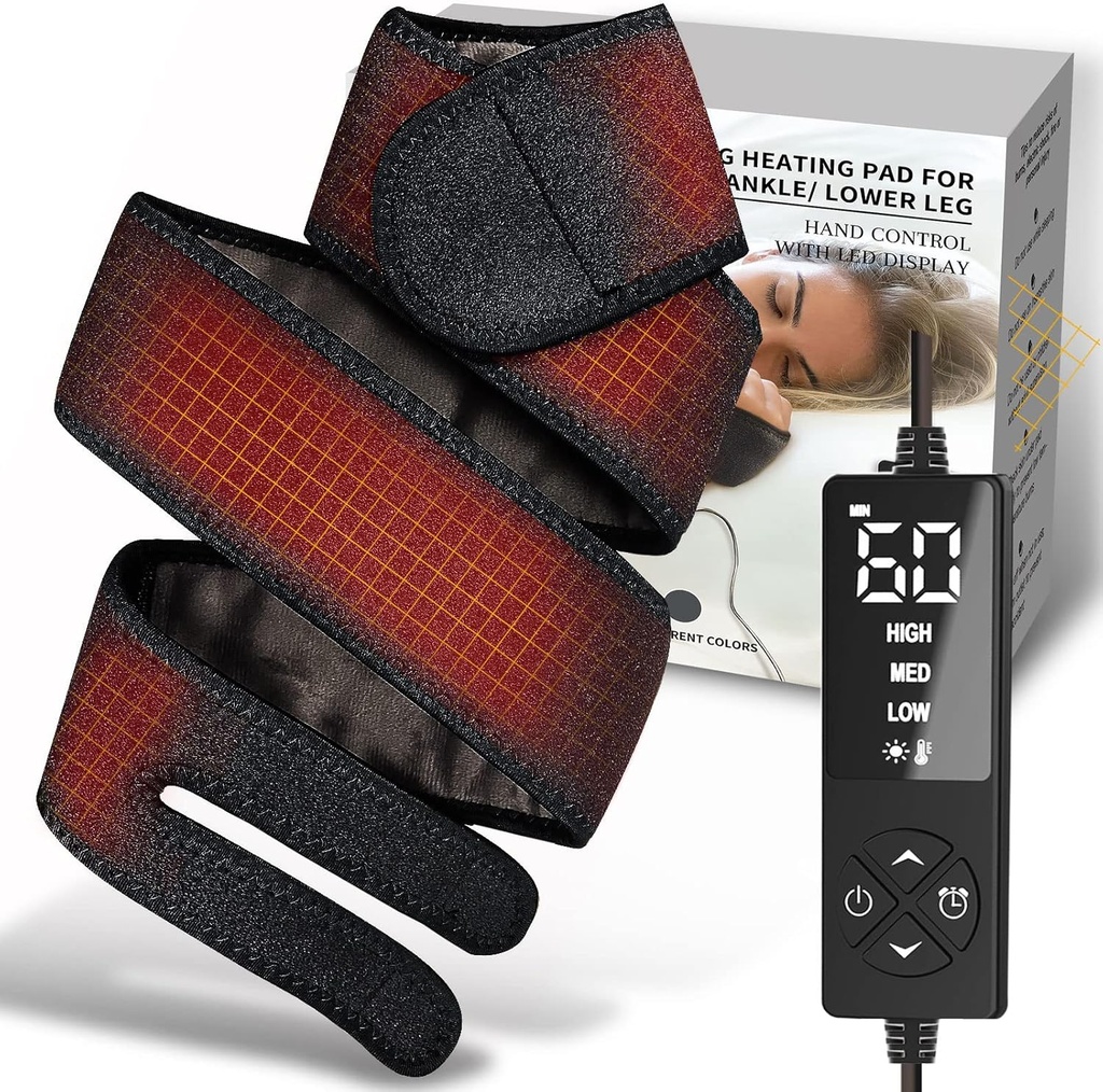 Długie małe Ogrzewanie Pad do rąk Ręka Ręka Łokieć Ból Relief, Ogrzewane Wrap dla Golfers Łuk tenisowy, Stożkowy tunel nadgarstkowy, Kolano Joint Artretitis Leg Plantar Ankle Fascitis, Achilles Tendonitis