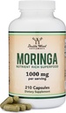 DWS Organic Moringa kapsułki 1000mg - Czysty proszek Moringa dla energii i wsparcia immunologicznego - Green Superfood bogaty w przeciwutleniacze, Witaminy zasadnicze i aminokwasy - 105 Kapsułki Vegan