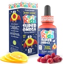 Clarity Kids Super Omega z DHA + EPA Omega 3 dla lepszego skupienia i jakości snu Algae Omega 3 Liquid (1 ml na serwowanie) Wszystkie naturalne DHA Drops dla dzieci USA Made Supplement (1 fl oz)