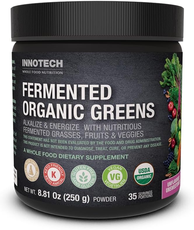 Żywienie INNOTECH: fermentowana zieleń organiczna, niearomatyzowana - 250 g