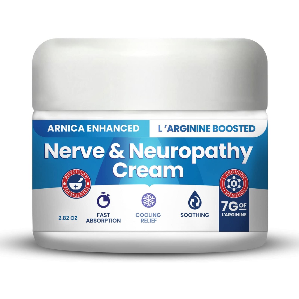 Neuropatia krem Arnica Wzmocniona i L 'Arginine wzmocniona Formuła - Maksymalna ulga wytrzymałościowa dla stóp, rąk, nóg, Toes Zawiera 7 gramów L' Argininy; Witamina B6, MSM, Arnica, Aloe -2,82oz