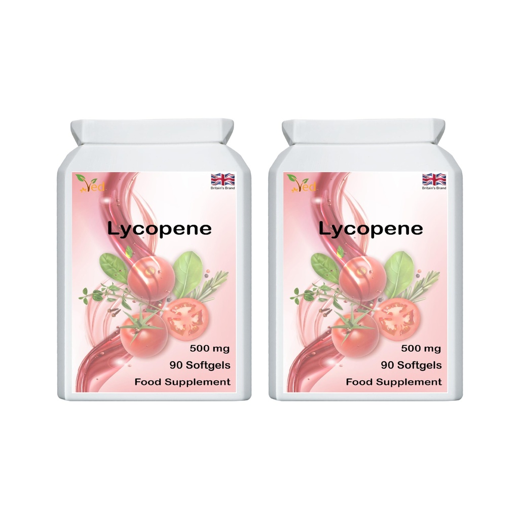 Ved Lycopene 500 mg Humalog 124; 90 softgel, 6 Miesiące dostaw. (Opakowanie po 2)