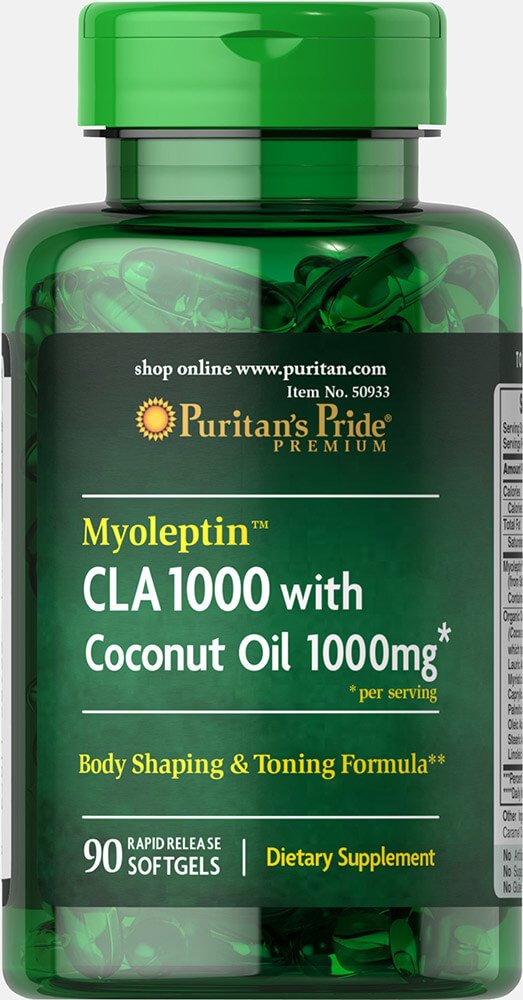 Pride Myoleptin CLA 1000 z oliwą kokosową - 90 Softgels