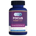 Focus Relief Plus Suchy Eye Formuła (90 ct. 30 Day Supply) Suchość Omega 3 Suplement - Suchość Eye Relief Suplement -Omega 3 Olej rybny dla Suchego Eye