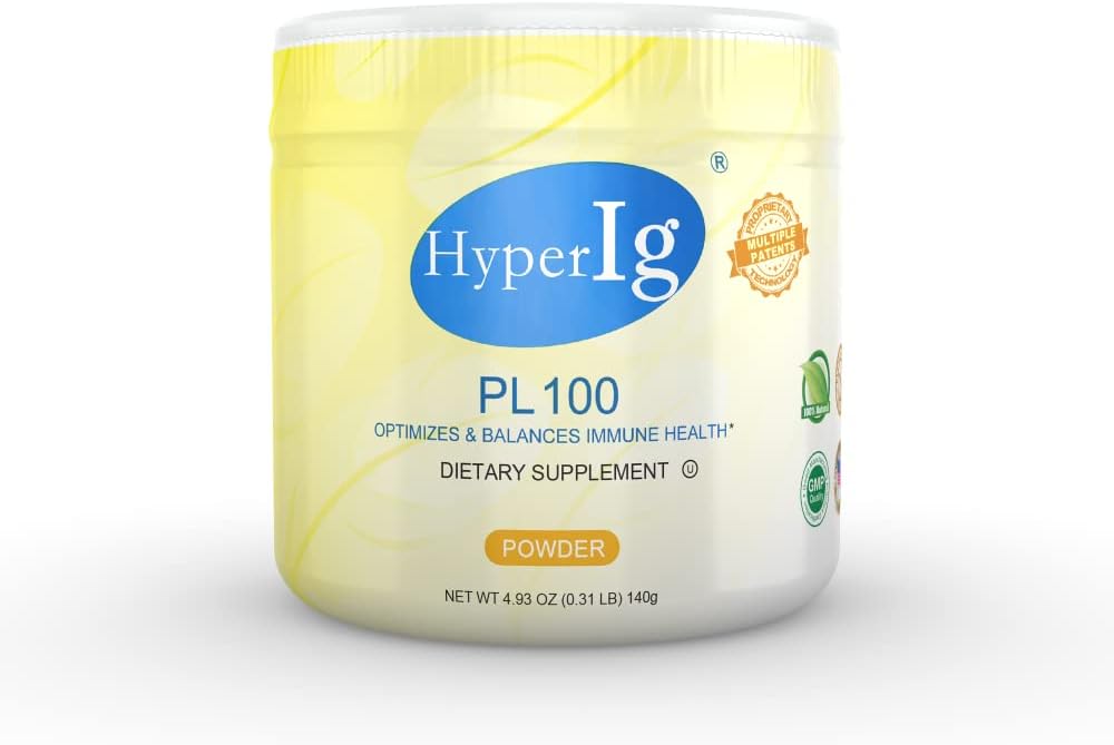 Proszek z białka jaja PL- 100, Suplement do jaj Hyperimmunologicznych, 140g - Wsparcie immunologiczne, Żywność Wellness, Energia & Siła mięśni, Bez glutenu