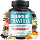 Soursop Graviola Kapsułki z Elderberry, Turmeric, Ginger, Mleko Thistle, Tart Cherry i więcej - 120 Kapsułki dla 4 miesięcy dostaw