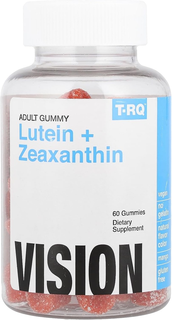 TRQ Lutein + Zeaksantyna Gummy (suplement diety), Natural Mango, Redish, 60 Count