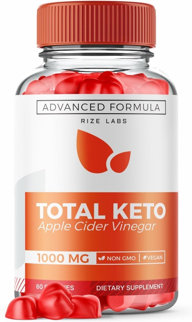Rize laboratoria Total Keto Jabłko Cider Gummies Vineger dla zaawansowanych utraty wagi, Suplement Keto do utraty tłuszczu brzucha, Gummy Recenzje, Formuła maksymalnej mocy, Gomitas (60 Gumitas)