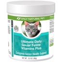 TYLKO NATURAL PET Ultimate Daily Senior Feline Multivitamin w / Tauryna i L- Lizyna - Suplement odżywczy proszek dla dorosłych i starszych kotów - Immune & Joint Support - Kompletna receptura witaminy, 3.2oz