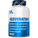 Evlution Anti Aging Trans Resveratrol Supplement Nutrition Super Antioksydant Supplement with 250mg Trans- Resveratrol from Resveratrol 500mg Japanese Knotweed Extract for Immune and Heart Health