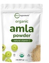 Micro Składniki Organiczny Amla Proszek (Amalaki) 124; 32oz, Indie Pochodzenie Proszek Gooseberry 124; Bogaty w witaminę C, Przeciwutleniacze, Wspiera immunologiczne, Digestive & Skin Health, Non-GMO, Wegan & Keto Friendly
