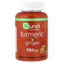 Qunol Turmeric i Gummies Gummy z 500mg Turmeric + 50mg Ginger, Joint Supplement, Ultra High Absorption Tumeric i Ginger, Wegan, Gluten Free, 1 Miesiąc dostaw 60ct Gummies