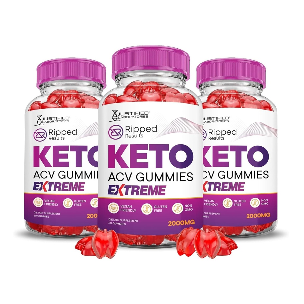 Uzasadnione laboratoria (3 opakowania zryte wyniki Keto ACV Gummies Extreme 2000MG zrywane wyniki z dodatkiem Granatu Sok z buraków w proszku B12 Vegan Non GMO 180 Gummys