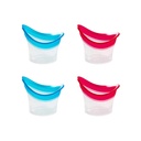 BRBASAP Puchar mycia oczu 4Pack Zestaw do mycia oczu Zestaw do kąpieli Silikon Eyelash Lid Pielęgnacja zmęczonych suchych oczu Skuteczne rozwiązanie czyszczące oczy z pojemnika do przechowywania kojące zmęczone oczy (niebieski i różowy)