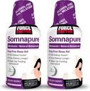 FORCE FACTOR Somnapure, 2- Pack, Sen Pomoc dla dorosłych z melatoniny, Valerian Root, & Balon cytrynowy, Płynny suplement do snu szybciej, Stay Asleep Dłuższy, & Wake Up Refreshed, 16oz, 48 Sług
