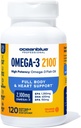 Oceanblue Professional Omega-3 2100- 120 ct - Wysoka Potliwość Potree Siła Burless Fish Oil z EPA, DHA & DPA - Wild Caught - Orange Flavor, 60 Służenie