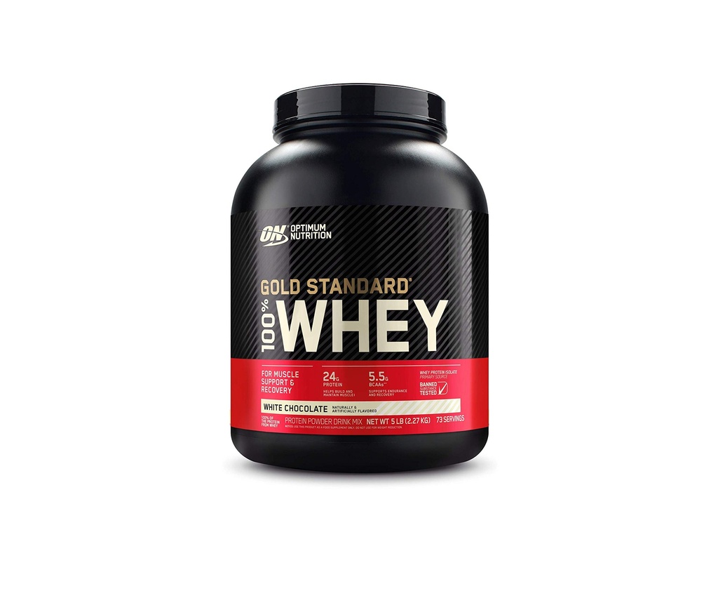 Optimum Nutrition Gold Standard 100% serwatka biała czekolada -- 5 funtów