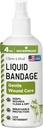 Pet Liquid Bandage for Dogs - 4 Oz Spray with Aloe - Pielęgnacja ran dla psów w tym cięcia, Scrapes, i Stitches - oddychające i wodoodporne