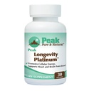 Peak Longevity Platinum PQQ Supplement with Coenzym Q10 - Pyrrolochinolina Quinone with Ubiquinol CoQ10 and Shilajit - Mitochondrial Supplement for Natural Energy and Healthy Aging (30 Softgels)