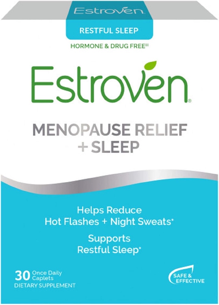 Estroven SLEEP COOL + CALM 124; Menopauza Relief Dietetic Supplement Agregat 124; Estrogen Free * * * Estrogen 124; pomaga zmniejszyć gorące błyski & nocne poty *