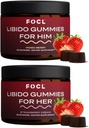 FOCL Kobieta & Mężczyzna Libido Booster Intimacy Set - 1 Miesiąc dostaw Libido Gummies dla mężczyzn i kobiet z napalone kozie Weed Weed 124; Boost Desire, Arousal, Energy, Stamina, Performance, Endurance, Hormon Balance
