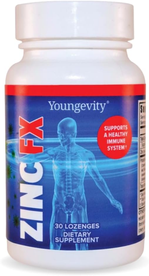 Młodość Cynk Fx - Cynk + Ślad Minerałów + Elderberry + Astragalus - Wsparcie immunologiczne Chewable - Wysoko absorbowalne - Pyszne - 30 Lozenges (Pack of 4)