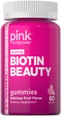 PINK Gumiaki biotin dla kobiet 124; 60 Hrabia 124; Witamina dla włosów, skóry i paznokci 124; Flavor owoców 124; Non-GMO & Gluten Free