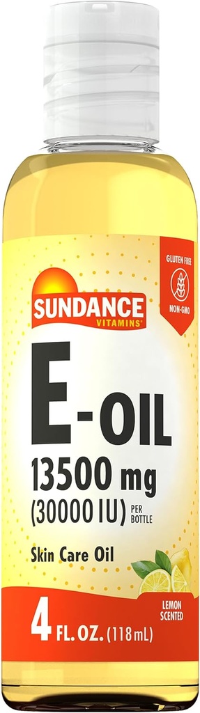 Sundance Witamina E- Oil dla skóry 124; 13500 mg (30000 IU) 124; 4 Fluid Ounces Yellow 124; Lemon Scenariusz E- Oil dla skóry 124; Non-GMO i gluten