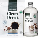 Natural Force Organic Clean Decaf Coffee + Organic MCT Oil Bundle - 100% Pure Coconut MCTs & Mold & Mycotoxin Free Coffee - Non-GMO, Keto, Paleo i Vegan - 12 Oz i 32 Oz