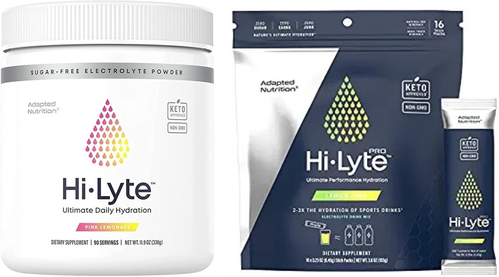 Pakiety hi- Lyte Pro Hydration, 16 Indywidualnych pakietów napojach do nawadniania 124; Pomarańczowy do 124; Keto K1000 Proszek elektrolitu 124; Suplement do nawadniania do napojów mieszanka do nawadniania 124; Surowy aromat mineralny