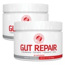Silver Fern Gut Repair - Digestive Health Supplement Powder - L-Glutamina, Kurkumina, Cynk i Kwas askorbinowy (2 Tuby - 60 Słupki)