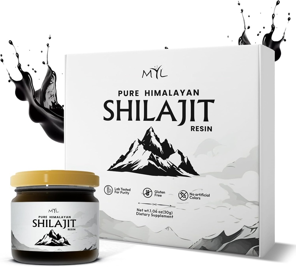 Shilajit Pure Himalayan Organic Shilajit Resin, Gold Grade for Men & Women, Wspiera produkcję energii i witalność z 85 + Ślad minerałów i kwasu Fulvic, 75 Służenia, 2.5 Miesiące dostaw.
