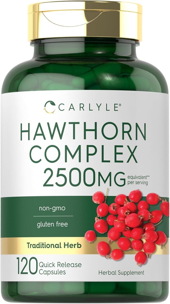 Carlyle Hawthorn Berry Complex 2500mg kapsułki 124; 120 Hrabia 124; Proszek do ekstrakcji 124; dla mężczyzn i kobiet 124; Non- GMO & gluten suplement wolny