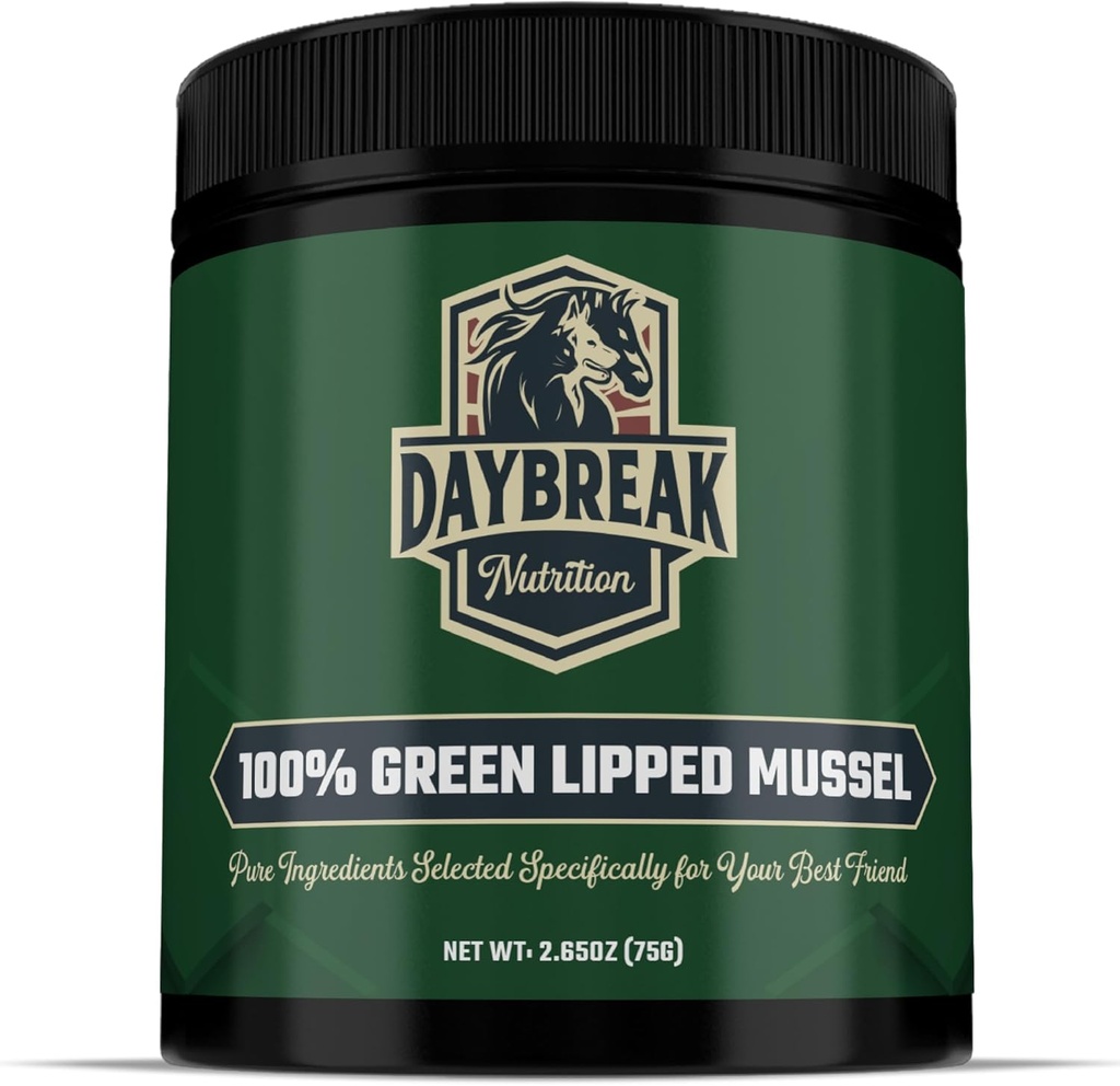 Pure Green Lipped Mussel Powder for Dogs and Cats - 100% New Zealand Green Lipped Mussels - Anti Inflamable Supplement & Vitamins to help Your Pet Deal with Artitis, Joint Pain Relief - 75 Grams