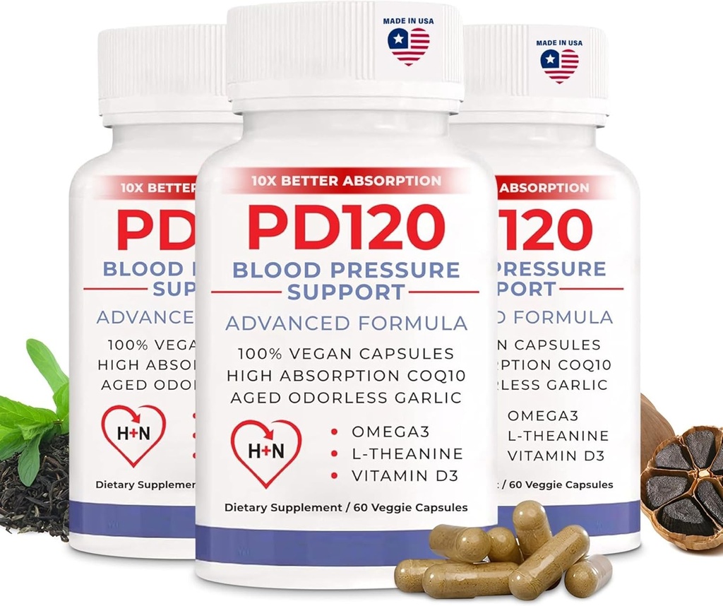 Suplement do ciśnienia krwi, aby pomóc zmniejszyć wysokie ciśnienie krwi naturalnie, CoQ10, tlenek azotu, czarny czosnek bezrodny, Omega 3, L- Theanine, Witamina D3 do wspomagania ciśnienia krwi